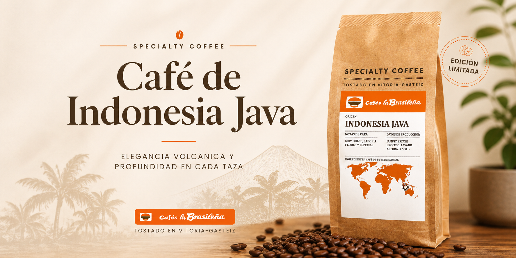 Café de Indonesia Java: elegancia volcánica y profundidad en cada taza